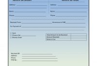 Monthly Rent Receipt Sample Template To Fill Out In Word And Pdf regarding Monthly Rent Invoice Template