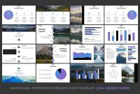 Mountains  Powerpoint Template Featuresexclusiveresolution pertaining to Powerpoint Template Resolution