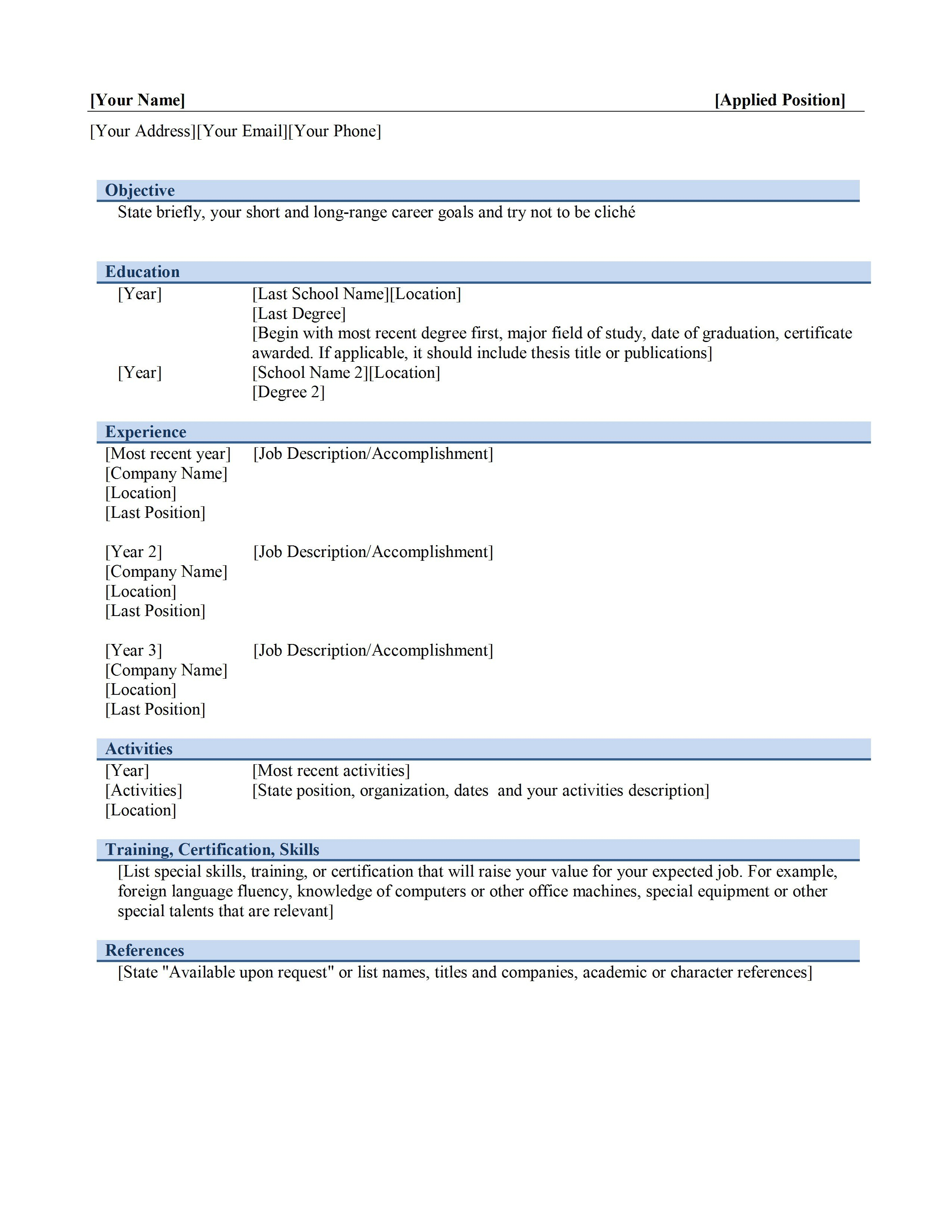 Ms Word Resume Template Free Expinmedialab Co Microsoft Office in Simple Resume Template Microsoft Word