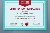 Multipurpose Professional Certificate Template Vector Image pertaining to Boot Camp Certificate Template