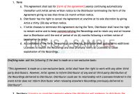 Music Distribution Contract Template with regard to Record Label Contract Template