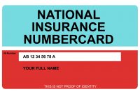 National Insurance Number Card  Printed On Hard Plastic Credit with regard to Mi6 Id Card Template