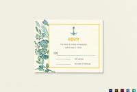 Nautical Wedding Rsvp Card Template In Psd Word Publisher intended for Template For Rsvp Cards For Wedding