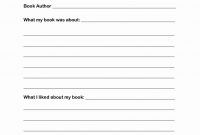 Nd Grade Book Report Template Pdf Free Beautiful Th Summary Format with regard to 2Nd Grade Book Report Template