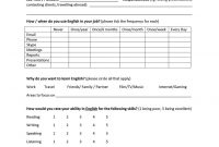 Needs Analysis Template  Business Students  Esl Worksheets Of The inside Training Needs Analysis Report Template
