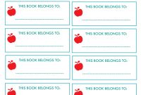 New Project Back To School Notebook And Book Labels throughout Notebook Label Template