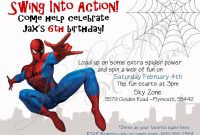 New Spiderman Birthday Invitation Card Template K  Invitations pertaining to Superhero Birthday Card Template
