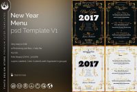 New Year Menu Template Psd To Customize With Photoshop  Menu regarding New Years Eve Menu Template