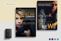 News Magazine Template In Psd Word Publisher Indesign pertaining to Magazine Ad Template Word