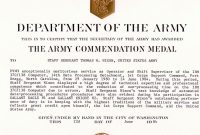 Nice Army Achievement Medal Certificate Template Photos Military in Army Good Conduct Medal Certificate Template