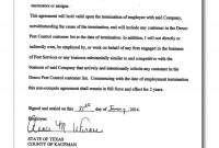 Non Compete Release Letter Template Gallery with Free Non Compete Agreement Template