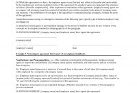 Noncompete Agreement Examples  Pdf Word  Examples intended for Standard Non Compete Agreement Template