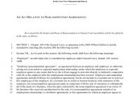 Noncompete Agreement Template  Juliasrestaurantnj within Free Non Compete Agreement Template