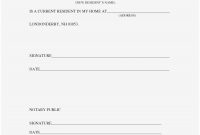 Notary Statement For Signature And Notarized Custody Agreement within Notarized Custody Agreement Template