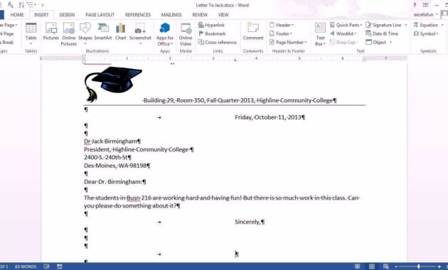 Office  Class  Word  Letterhead Save As Template intended for How To Create A Template In Word 2013