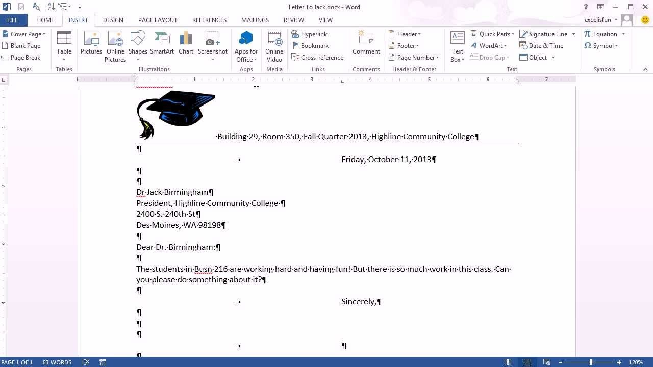 Office  Class  Word  Letterhead Save As Template intended for How To Create A Template In Word 2013