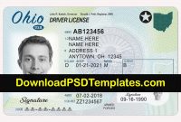 Ohio Driver License Psd  Oh Driving License Editable Template with regard to Florida Id Card Template