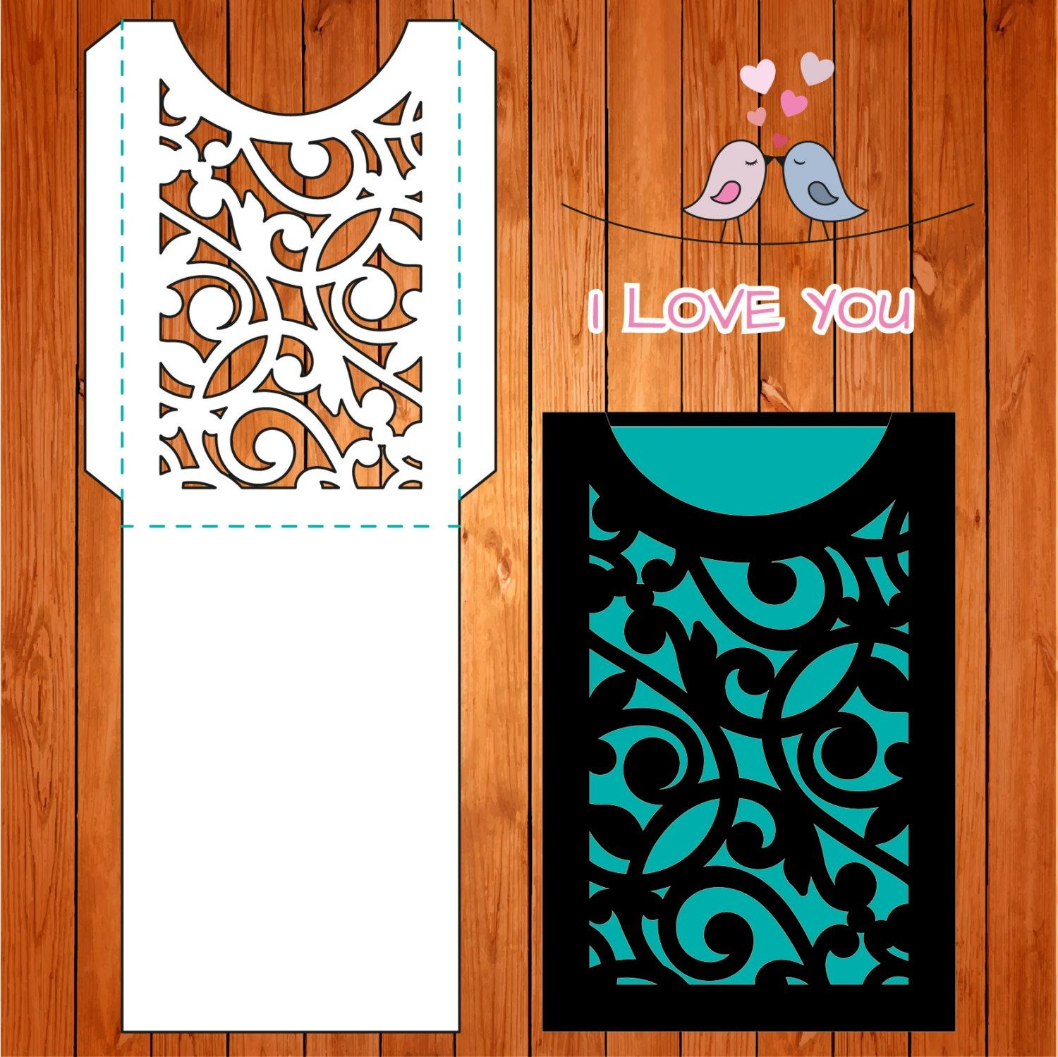 On The Wedding Card Template Arabesques Figures Studio V Svg with Silhouette Cameo Card Templates