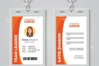 Orange And White Corporate Id Card Template Royalty Free Cliparts throughout Personal Identification Card Template