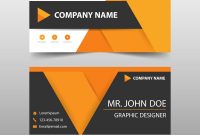 Orange Corporate Business Card Name Card Template Vector Image with Company Business Cards Templates