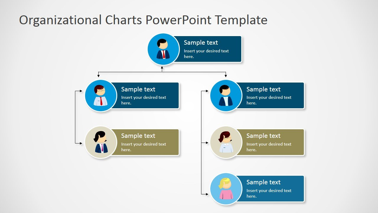 Organizational Charts Powerpoint Template  Slidemodel with regard to Microsoft Powerpoint Org Chart Template