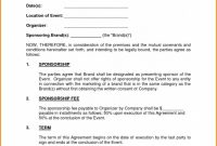 Our Sponsor Agreement Template Lostranquillos Event Sponsorship within Event Sponsorship Agreement Template