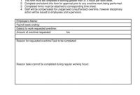 Overtime Authorization Forms  Templates  Pdf Doc  Free regarding Overtime Agreement Template