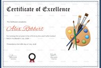 Painting Award Certificate Design Template In Psd Word for Award Certificate Design Template