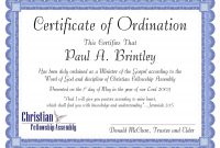 Pastoral Ordination Certificatepatricia Clay  Issuu with regard to Certificate Of Ordination Template