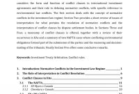 Pdf Conflict Clauses In International Investment Agreements for Conflict Resolution Agreement Template