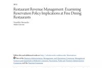 Pdf Restaurant Revenue Management Examining Reservation Policy within Restaurant Cancellation Policy Template
