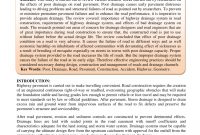Pdf The Effects Of Poor Drainage System On Road Pavement A Review throughout Drainage Report Template