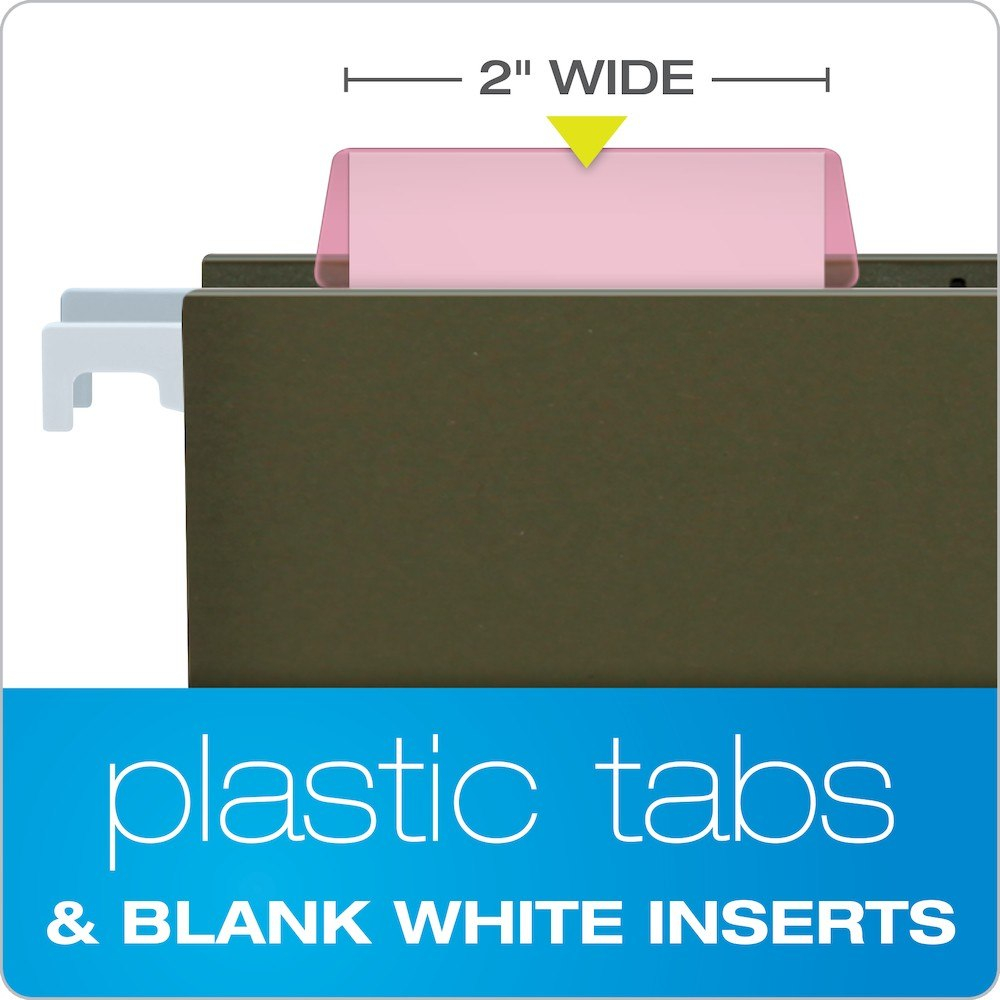 Pendaflex Hanging Folder Tabs &quot; Clear Pink  Tabs  Inserts Per for Pendaflex Label Template