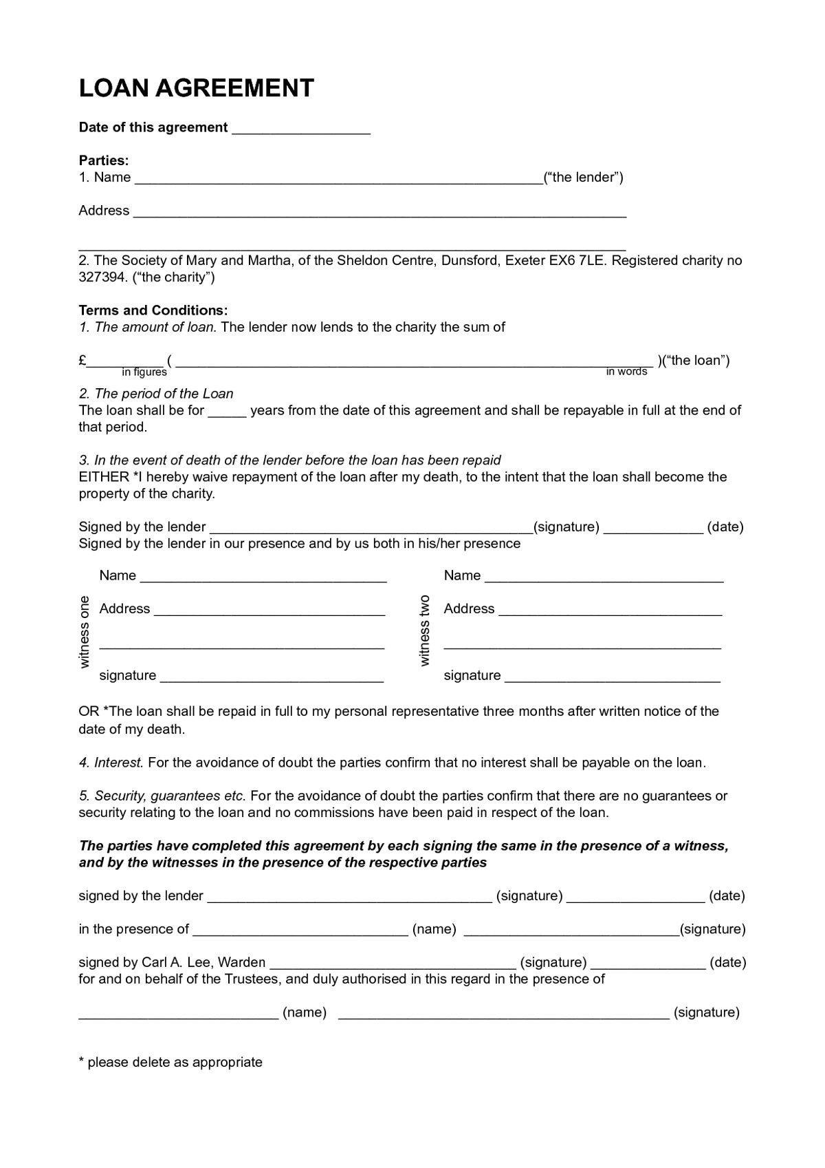 Personal Loan Agreement Template Between Friends Exceptional with regard to Private Loan Agreement Template Free