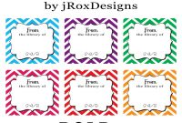 Personalized Your Library With Free Printable Chevron Book Plates pertaining to Bookplate Templates For Word