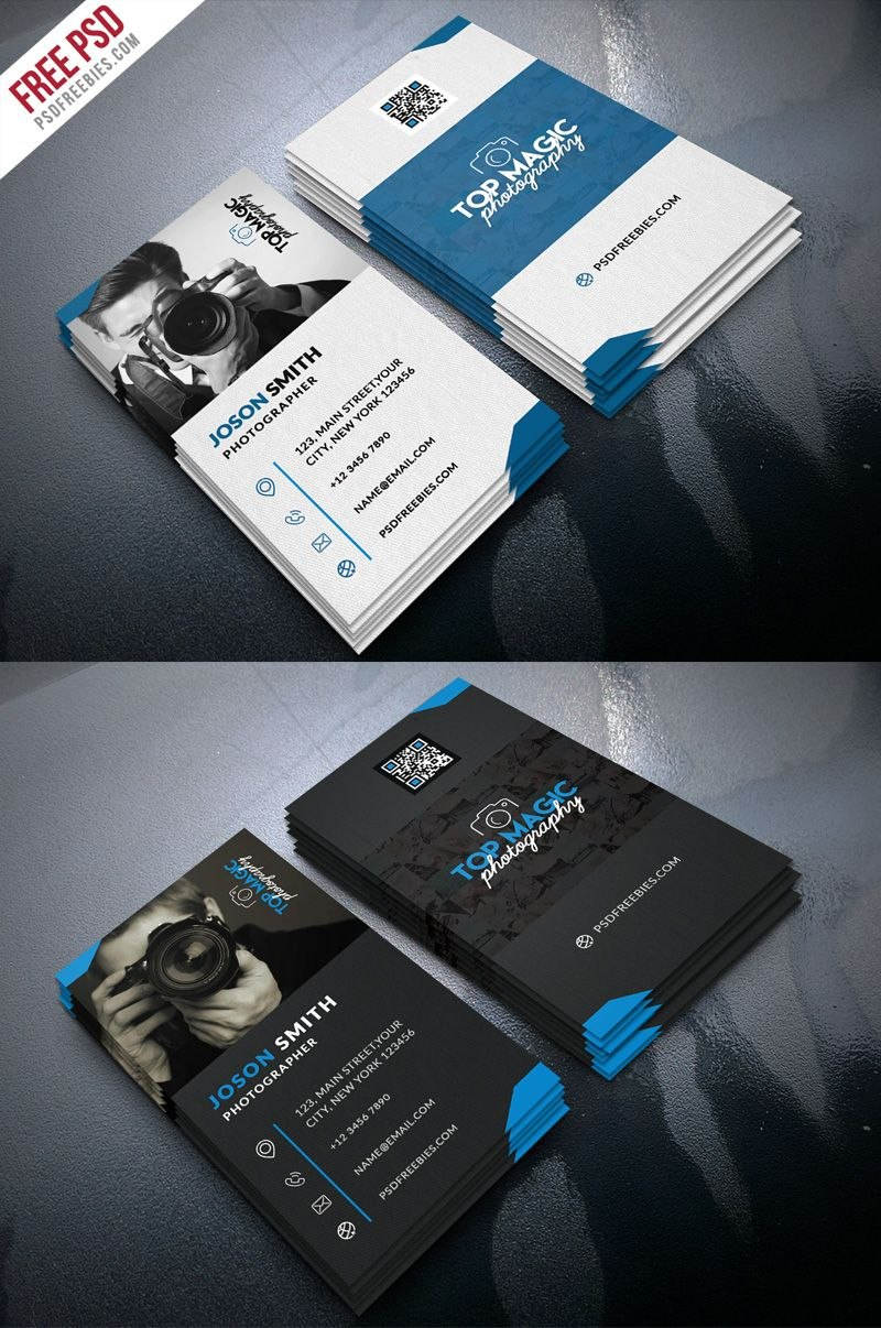 Photographer Business Card Psd Bundle  Psd Print Template intended for Photography Business Card Templates Free Download