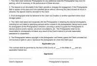Photography Contract Template pertaining to Photography Cancellation Policy Template