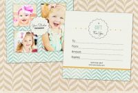 Photography Gift Certificate Template For Professional Photographers regarding Photoshoot Gift Certificate Template