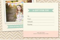 Photography Gift Certificate Template Free Excellent Ideas regarding Free Photography Gift Certificate Template
