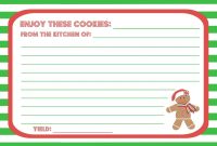 Pinanastasia Lankmiller On Christmas Recipe Cards  Cookie Swap in Cookie Exchange Recipe Card Template