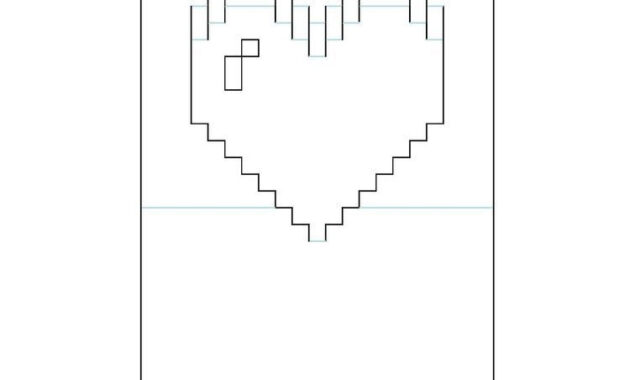 Pindede Paper On Paperpapersort   Pop Up Card Templates within Pixel Heart Pop Up Card Template