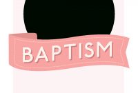 Pink Ribbon  Free Printable Baptism  Christening Invitation for Blank Christening Invitation Templates