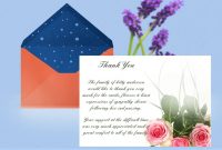 Pink Rose Thank You Card Template  Funeral Thank You Card intended for Sympathy Thank You Card Template
