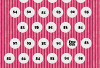 Pink Stripe Scratch Off Template With Numbers Added Preview Of What for Scratch Off Card Templates
