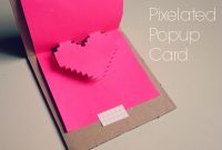 Pixelated Popup Card – Mono And Co with Pixel Heart Pop Up Card Template