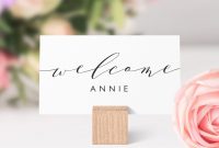 Place Cards Printable Template Flat And Folded Welcome Escort Guest with Place Card Setting Template