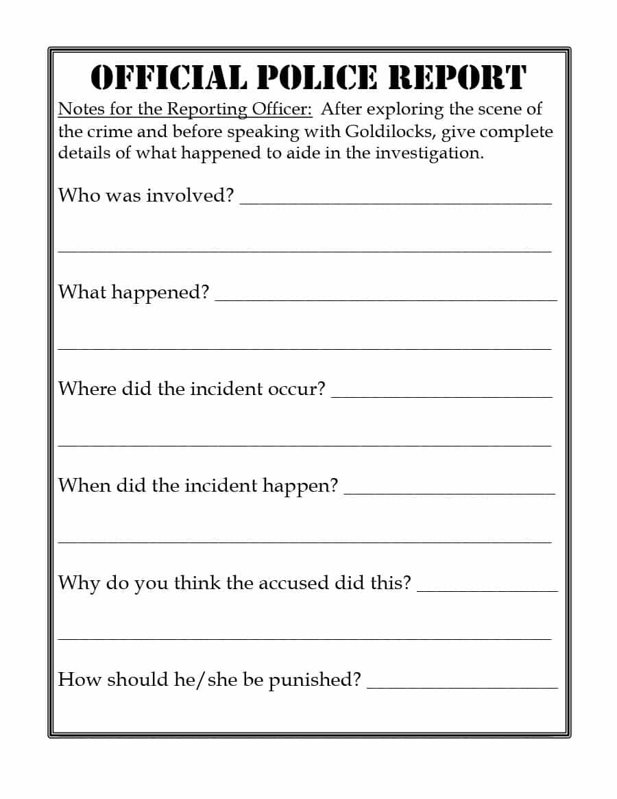 Police Report Template  Examples Fake  Real ᐅ Template Lab regarding Crime Scene Report Template