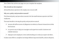 Policies And Procedures Template For Small Business  Bizoptimizer inside Policies And Procedures Template For Small Business