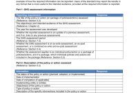 Policy And Action Standard  Sample Reporting Template throughout Report Requirements Document Template