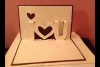 Pop Up Cards  I Love You Pop Up Card  Youtube intended for I Love You Pop Up Card Template